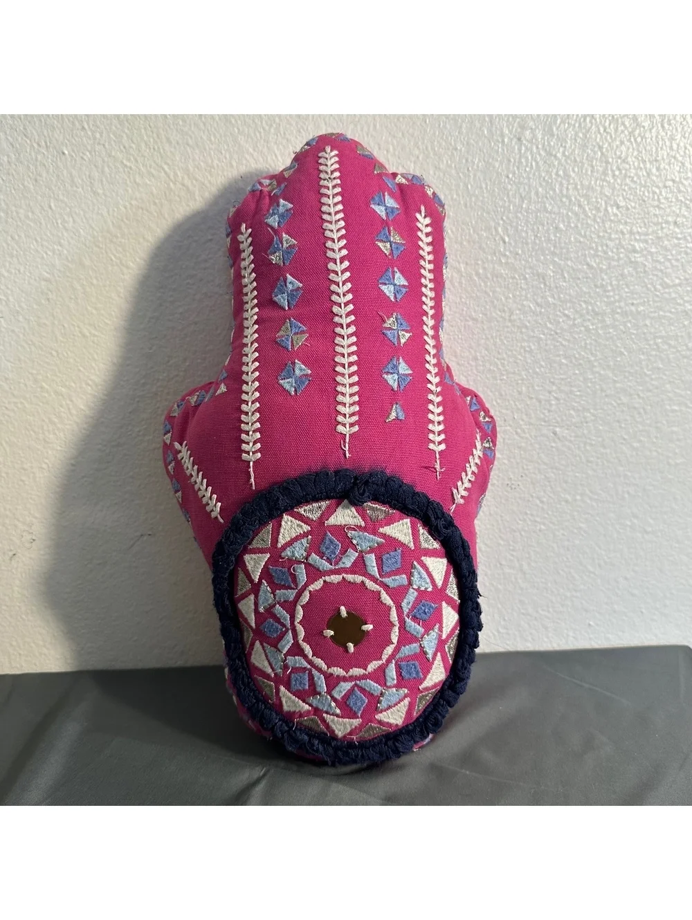 Hamsa Hand Magenta Pillow